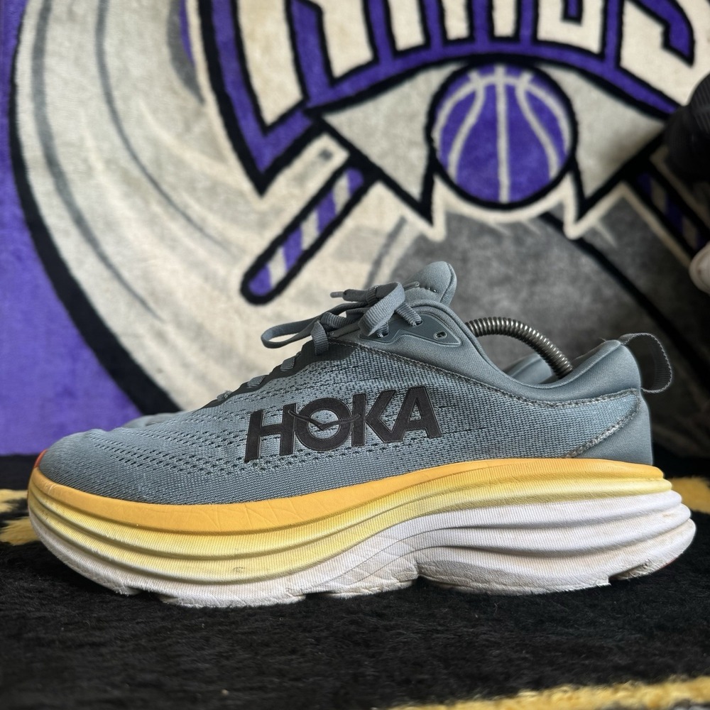 Size 9.5EE - HOKA Bondi 8 Men's Running Sneakers Goblin Blue 1123202-GBMS